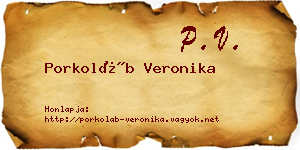 Porkoláb Veronika névjegykártya