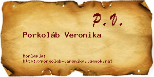 Porkoláb Veronika névjegykártya