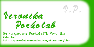 veronika porkolab business card